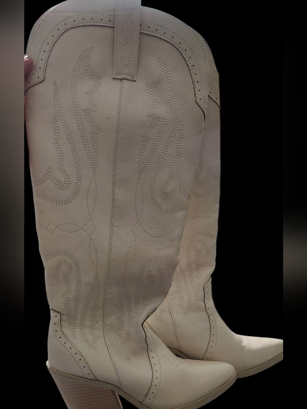 Sugar Kammy Western Boots in ivory Size 7 - Picture 8 of 13